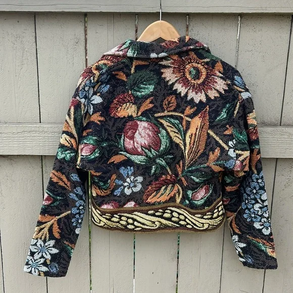 Painted Pony Vintage Tapestry Jacket Bohemian Boho Western Cottagecore Floral S - Picture 4 of 5